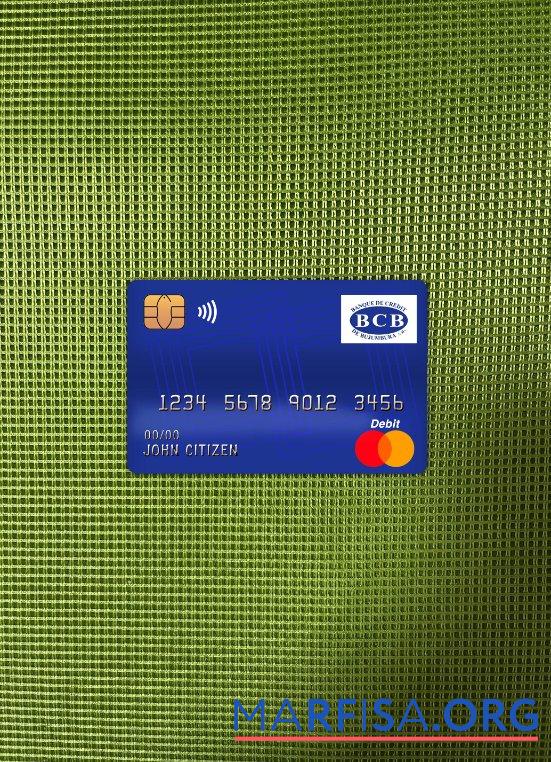 Blank Burundi Credit bank of Bujumbura master debit card photolook front sample